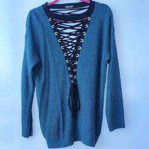 Teal Sweater Long Sleeve Shirt